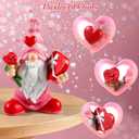 7.1"x5.1" Larger Valentines Day Gnome - Valentine's Day Decor Gifts Pink Resin Gnomes for Home Table Ornaments Sweet Valentines Day Gifts for Him Her