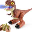 Remote Control Dinosaur Toy for Kids, Best Birthday Gift for Boys 3-5 4-7 8-12 Years Old, Realistic RC Walking Dinosaur with Light, Sound, Spray and 2.4GHz Remote Control