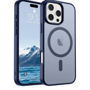SUPFINE Magnetic for iPhone 16 Pro Max Case (Compatible with MagSafe) (Military Grade Drop Protection) Translucent Matte with Anti-Fingerprint Phone Case, Navy Blue