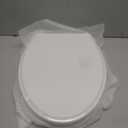 Hibbent Premium Elongated Toilet Seat with Cover(Oval) Quiet Close, One-Click to Quick Release, Easy Installation Never Loosen Hinge, Slow Close Toilet Seat and Cover, Easy Cleaning-White Color