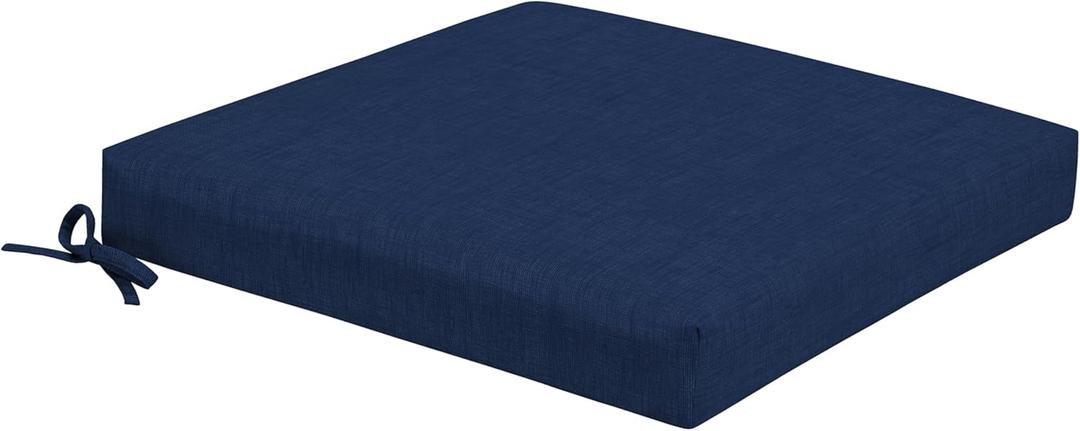 Arden Foam Outdoor Dining Seat Cushion, 19 x 19, Made with ProFoam, Rain-Proof, Fade Resistant, Sapphire Blue Leala