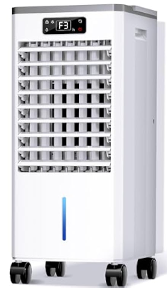 FANCOLE Windowless Portable Air Conditioners with 6 Ice Packs, 12H Smart Timer for Auto-off, 26Ft Remote, Top Fill Dual Tank, 3Speeds Evaporative Air Cooler, 70°Auto Swing Swamp Cooler Air Conditioner