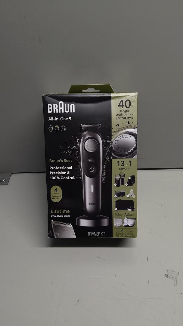 BRAUN All-In-One 9 Brauns Best Professional Precision & 100% Control Lifetime Ultra Sharp Blade Trimmer Kit