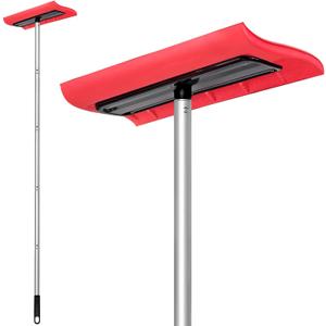 Never-Scratch SnowBuster | 19-Foot Snow Roof Rake(Up to 25Ft Standing Reach) | Heavy-Duty AluminumEVA Soft Foam Pad Snow Removal ToolS-Shaped Push/Pull Design for House Roofs, Solar Panels