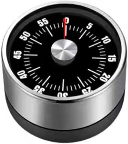 Ankuce Digital Kitchen Timer for Cooking, Loud Alarm, Magnetic Back, Black and Silver (Black-t)