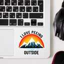 2 x (3pcs) I Love Peeing Outside Sticker Funny Camping Lovers Camper Adventure Tumbler Decal Sticker for Kindle Laptop Water Bottle Phone Hard Hat Vinyl Decal -Size 3x2.8