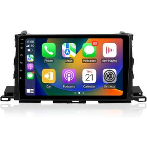 Android 13.0 6G 128G Car Stereo Wireless Apple CarPlay for Toyota Highlander 2014-2019, 10.2" HD Touch Screen Radio Bluetooth GPS Navigation, 2.4GHz & 5GHz WiFi, SWC, DSP 48-EQ AM FM Radio