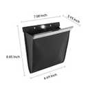 Leather Car Trash Can with Smart LED Light & Magnetic Closure, Hanging Car Trash Bag, Small Car Trash Can, Leak-Proof, Odor-Lock Car Trash Bin for Any Cars, Sedans, SUVs, Trucks, Black