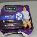 Depend Night Defense Adult Incontinence Underwear for Men, Overnight, Disposable, Small/Medium, 16 Count 