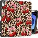 May Chen Case for iPad Air 11-inch M4/M3/M2 (2026/2025/2024) 8th 7th 6th, iPad Air 10.9 inch 5th/4th Gen, 2022 2020 with Pencel Hodel, Trifold Stand Auto Wake/Sleep Stand Cover, Cherry&Cheetah