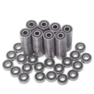Donepart 100-Pack Skateboard 608 Bearings, Pre-Lubricated Roller Bearings, 8x22x7mm C3 Precision High Speed Sealed Bearings for Electric Motor, Skateboards, Scooters, Longboard, 3D Printer, Wheel Hub