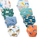 Baby Potty Training Underwear, Cotton Toddler Training Pants for Boys 2-3 T, 8 Pack, S, Blue