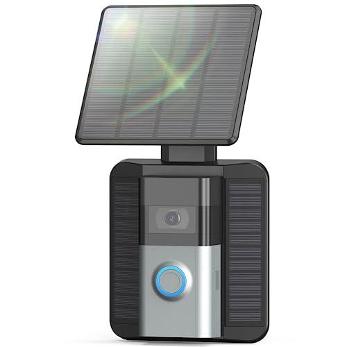 QIBOX Solar Charger Compatible with Ring Video Doorbell (2020 Release), Micro USB Port Only, Not for USB-C or 2-Prong Ports, 2.9W Waterproof Solar Panel for Continuous Power QIBOX Solar Charger Compatible with Ring Video Doorbell (2020 Release), Micro USB Port Only, Not for USB-C or 2-Prong Ports, 2.9W Waterproof Solar Panel for Continuous Power