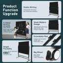 60x48 Inch Large Rolling Chalkboard | Height Adjustable Double-Sided Magnetic Blackboard on Wheels | for Classroom, Home & Office Use