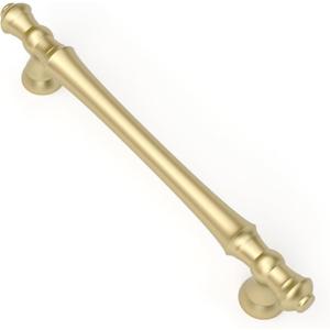 Asidrama 10 Pack 5 Inch(128mm) Brushed Gold Kitchen Cabinet Handles, Cabinet Pulls Kitchen Cabinet Hardware for Cupboard Drawer Pulls (5" Hole Center)