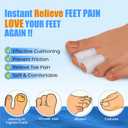 Pnrskter Silicone Toe Protectors - (20pcs for M Size) Toe Sleeve, Toe Caps for Hammer Toes, Overlapping Toes, Blisters, Calluses, Corns,Toenails Loss