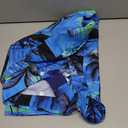 Men's Hawaiian Shirt Short Sleeves Printed Casual Button Down Funky Summer Tropical Holiday Beach Male Shirts (Blue, Large)