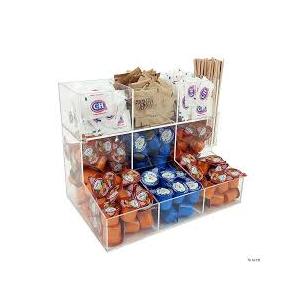 OnDisplay Acrylic Sugar/Creamer Station with Removable Top Tier