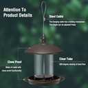 Metal Roof Bird Feeder - Chew Proof for Outdoor Hanging Wild Bird Seeds. Bronze (1.7lb:Bronze)