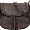KKXIU Casual Flap Saddle Crossbody Bags for Women Purses and Handbags with Tassel