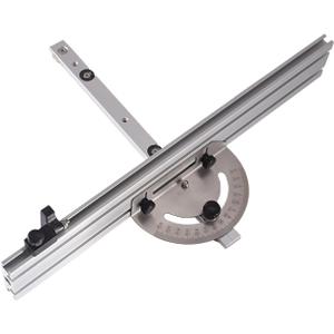 Precision Table Saw Miter Gauge System with Miter Fence, 120Angle Stops Adjustable for Table Saw, Band Saw, Router Table, 415mm