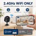 ELEFOCUS 2K Hidden Camera, Mini Spy Camera Wireless for Home Security, Small Indoor Nanny Cam with Night Vision & Motion Detection, Secret WiFi Camera for Pet/Baby, Camaras Espias Ocultas