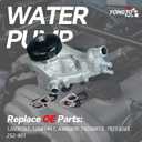 AW6009 Water Pump with Thermostat Compatible with Chevrolet Silverado Suburban 1500 2500 3500 GMC Yukon XL Hummer H3 Cadillac Escalade Isuzu Saab 4.8L 5.3L 6.0L 6.2L V8 Replace OE 19253263