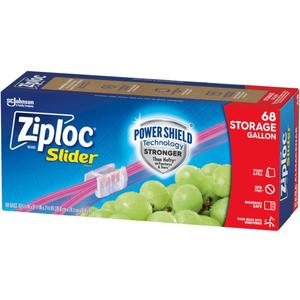 Ziploc Gallon Food Storage Slider Bags, Power Shield Technology for More Durability, 68 Count