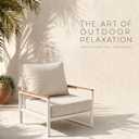 Outdoor Deep Seat Cushions, 24 x 24 x 6 Inches Olefin Fabric Waterproof & Fade Resistant, Patio Furniture Replacement Cushions for Couch, Chair, and Sofa, Beige