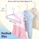 HOUSE DAY 11 Inch Velvet Baby Hangers 50 Pack Lt-Purple, Premium Kids Hangers for Children, Infant & Toddler Clothes, Durable Non Slip Small Baby Felt Hanger for Closet, Ideal for Everyday Use