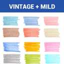 WRITECH Retractable Highlighters Assorted Colors: Chisel Tip Click Aesthetic Highlighter Marker Pens Pack Multi Colored Ink No Bleed Smear for Highlighting Journaling (12ct Mild+Vintage)