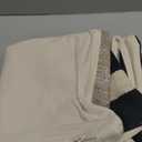 24x24 Pillow Covers Set of 2 -Oversized Blocked Woven Square Throw Pillow, Black/Beige