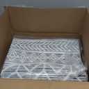 jinchan Moroccan Runner Rug 3x10 - Kitchen Machine Washable Runner Rug Modern Geometric Low-Pile Lightweight Non-Slip Carpet for Entryway Hallway Laundry Room Bedroom Bedside (3x10ft, Grey)