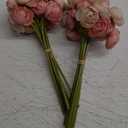 Ling's Moment Ranunculus Artificial Flower, Faux Silk Mini Ranunculus Flowers for DIY Bouquet, Bulk Fake Wedding Filler Flowers for Centerpieces Arrangements Bridal Shower Decorations, Dusty Rose