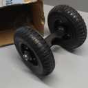 Rolling Gate Wheel for Sliding, Chain Link, Metal Fences or Wooden Gates(8 inch, Black)