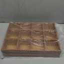 Wooden Farmhouse Makeup Vanity Tray - Rustic Skincare & Perfume Organizer - Bathroom Countertop Storage Box