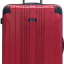Kenneth Cole REACTION Out of Bounds Lightweight Hardshell 4-Wheel Spinner Luggage, Scarlet Red, 28-Inch Checked