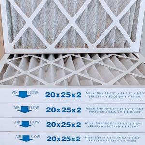NED 20x25x2 Air Filters MERV 8 (12-Pack), Pleated HVAC AC Furnace Air Filters (Actual Size: 19.50 x 24.50 x 1.75 Inches)