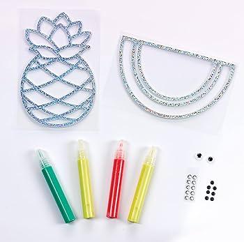 Creativity for Kids Window Art Fun Fruits - Paint and Decorate 2 Suncatchers, Create Your Own Window Art for Kids 2 Pack