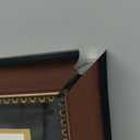 GMFrames Mahogany Diploma and Photo Frame for 8.5x11 Certificate and 5x7 Picture, UV Protection Acrylic, Mahogany with Gold Beads and Trim, Black over Gold Double Mat