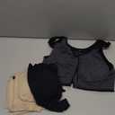 Women's Zip Front Sports Bra Wireless Post-Surgery Bra Active Yoga Sports Bras, XL