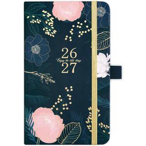 Pocket Calendar 2026-2027- Pocket Planner 2026-2027, Weekly Monthly Planner, 6.3''3.8'', JULY 2026 - JUNE 2027, Pen Loop, Back Pocket, 2 Book Marks, Elastic Closure, Notes Pages