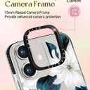 Lotadilo Case for iPhone 17 Case Compatible with Magsafe Ring Holder Stand - for Women Blue Flower Design TPU Phone Cover for Girls Girly Funny Fashion