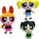 Plush 3 Pcs 22 cm/8inch Plush Doll Bubbles Flower Stuffed Toys Figure Toys Xmas Kids Birthday Gifts,Multi Colored