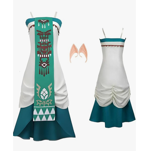 Women's Game Cosplay Princess Blue Outfit Uniform Full Set Halloween Party Costume (XX-Large)