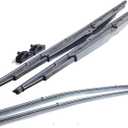  32" Heavy Duty Windshield Wiper Blade Pair with Wide Saddle Mount for Motorhome, Recreational Vehicle RV and bus with 2 Rubber Refills (Set of 2 Wipers and 2 Refills) RW32SM-2R
