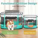 Portable Cat Playpen, Foldable Pet Dog Playpen with Pet Pee Pad, for Kitten Puppy Play Pen Indoor/Outdoor, Cats Enclosure Cages Tent with Carrying Case, 600D Oxford 8-Rods, 32"x24"x22"