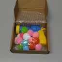 Low Noise Interactive Cat Ball Launcher Gun, 1 Noise-Reduced Launcher (New Upgraded), 20 Pcs Colorful Silent Plush Pom Pom Balls (1.2 inches), with 4 Pcs Cat Spring Toy