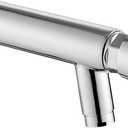 Wall-Mounted One Hole Auto Closing Water Saver Cold Tap Copper Public Lavatory Press Delay Faucet Kitchen Bathroom Garden Patio Sink Faucets, Polished Chrome