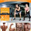 VividPulse 2PCS Weighted Ropeless Battle Ropes for Home Gym - Portable & Quiet Training Rope for HIIT, Strength & Low-Impact Cardio - Full Body Workout Equipment for Men & Women